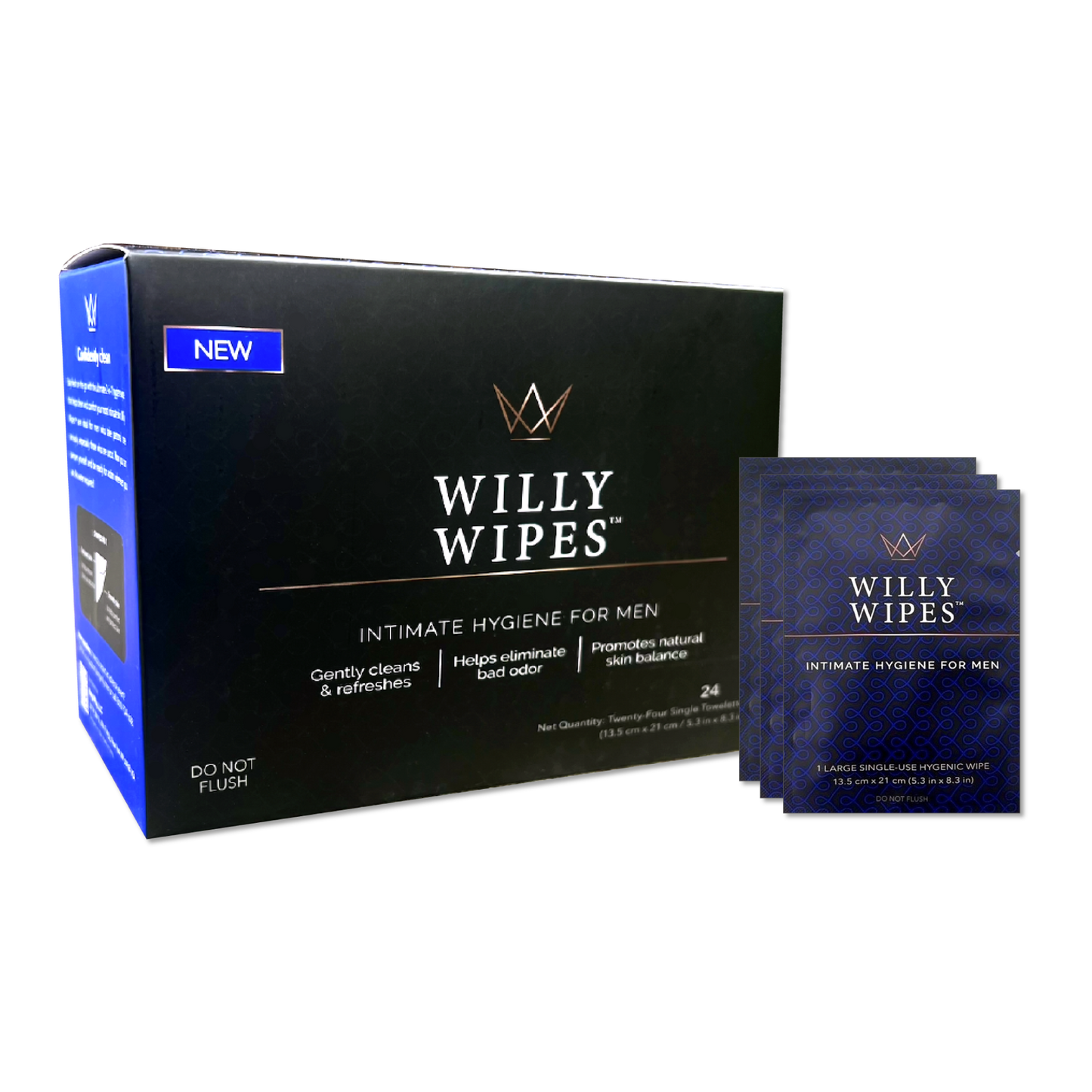 Willy Wipes® for Men – Box of 24