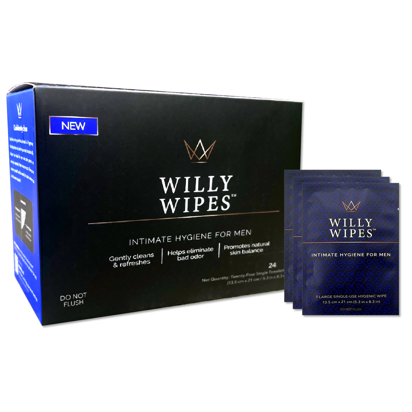 Willy Wipes® for Men – Box of 24