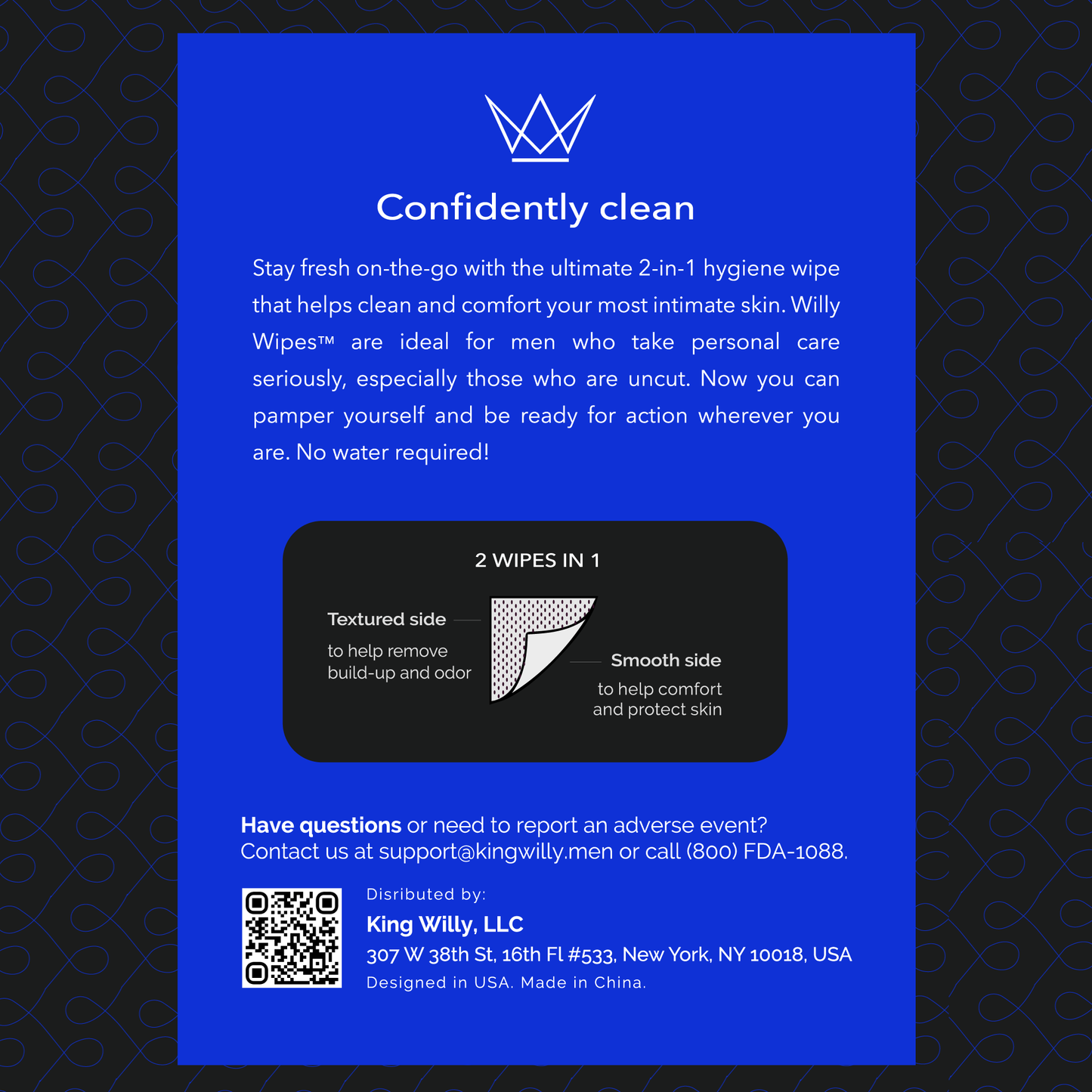 Willy Wipes® for Men – Box of 24